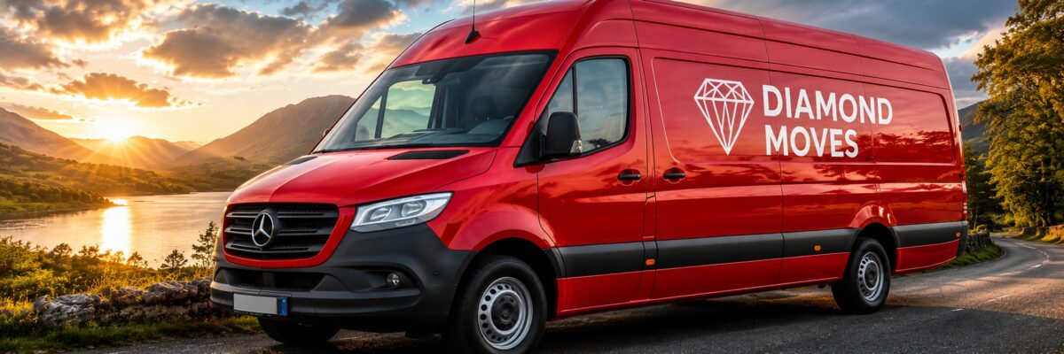 Red long wheelbase van for Man and Van Southampton by Diamond Moves